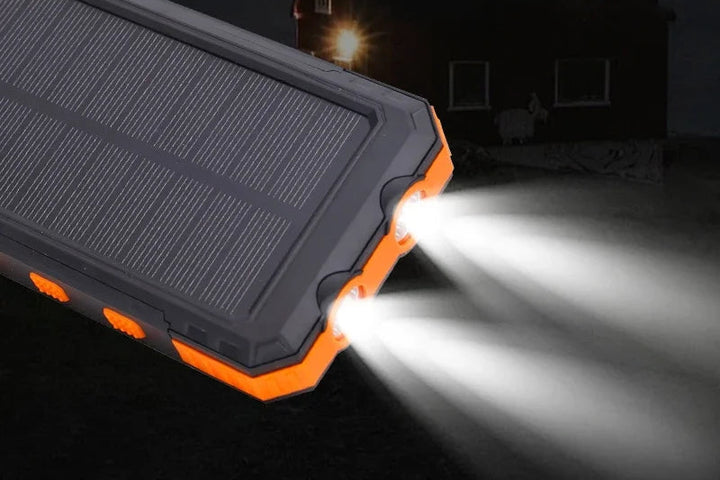 Pulse SOLAR | 20.000mAh Zonne-energie Sterke Power Bank - Draagbare Oplader met Zaklamp-Elektronica/Gadgets-Calora-Groen-5000 mAh-Calora