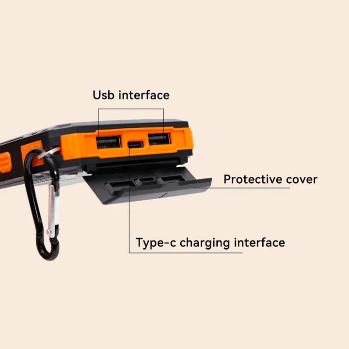 Pulse SOLAR | 20.000mAh Zonne-energie Sterke Power Bank - Draagbare Oplader met Zaklamp-Elektronica/Gadgets-Calora-Groen-5000 mAh-Calora