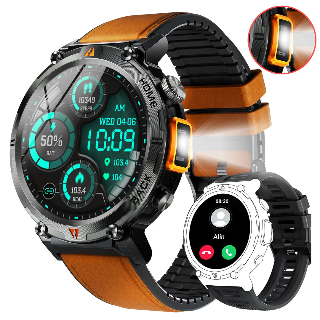 PulseSync | Smart Watch met 100+ Sportmodi en Gezondheidsmonitor-Horloges-Calora-Oranje-Calora