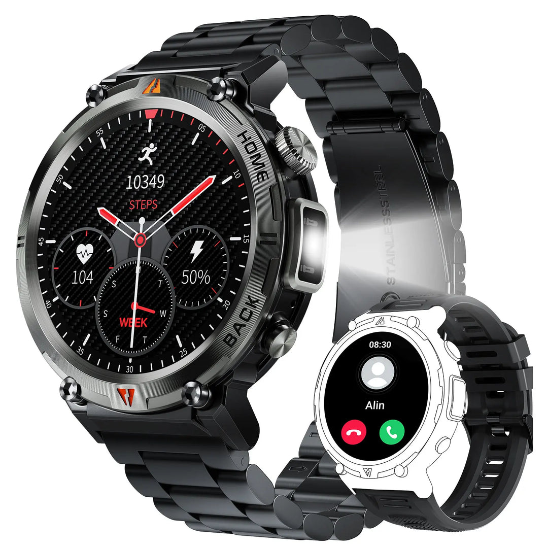 PulseSync | Smart Watch met 100+ Sportmodi en Gezondheidsmonitor-Horloges-Calora-Zwart-Calora