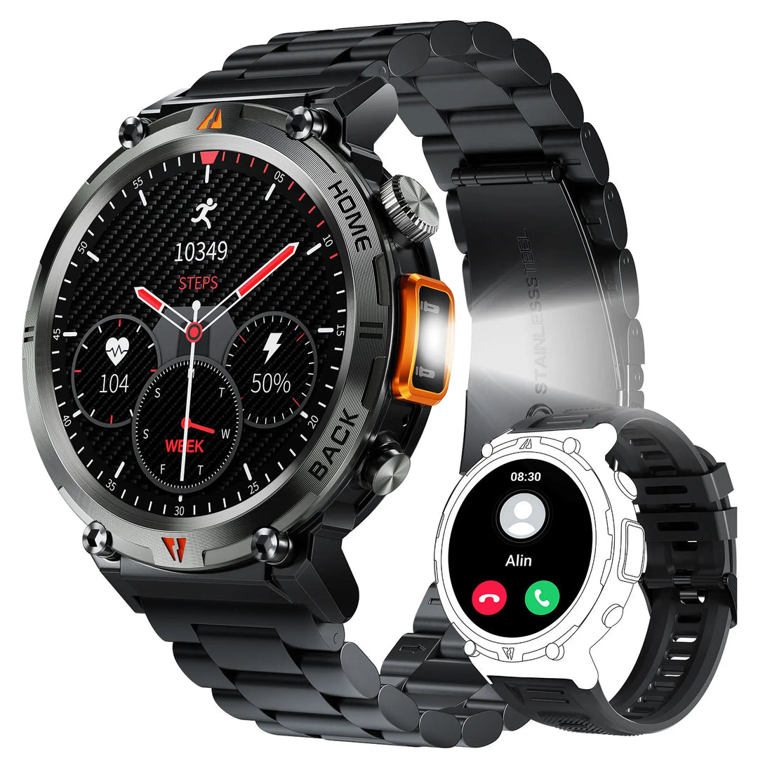 PulseSync | Smart Watch met 100+ Sportmodi en Gezondheidsmonitor-Horloges-Calora-Zwart-Calora
