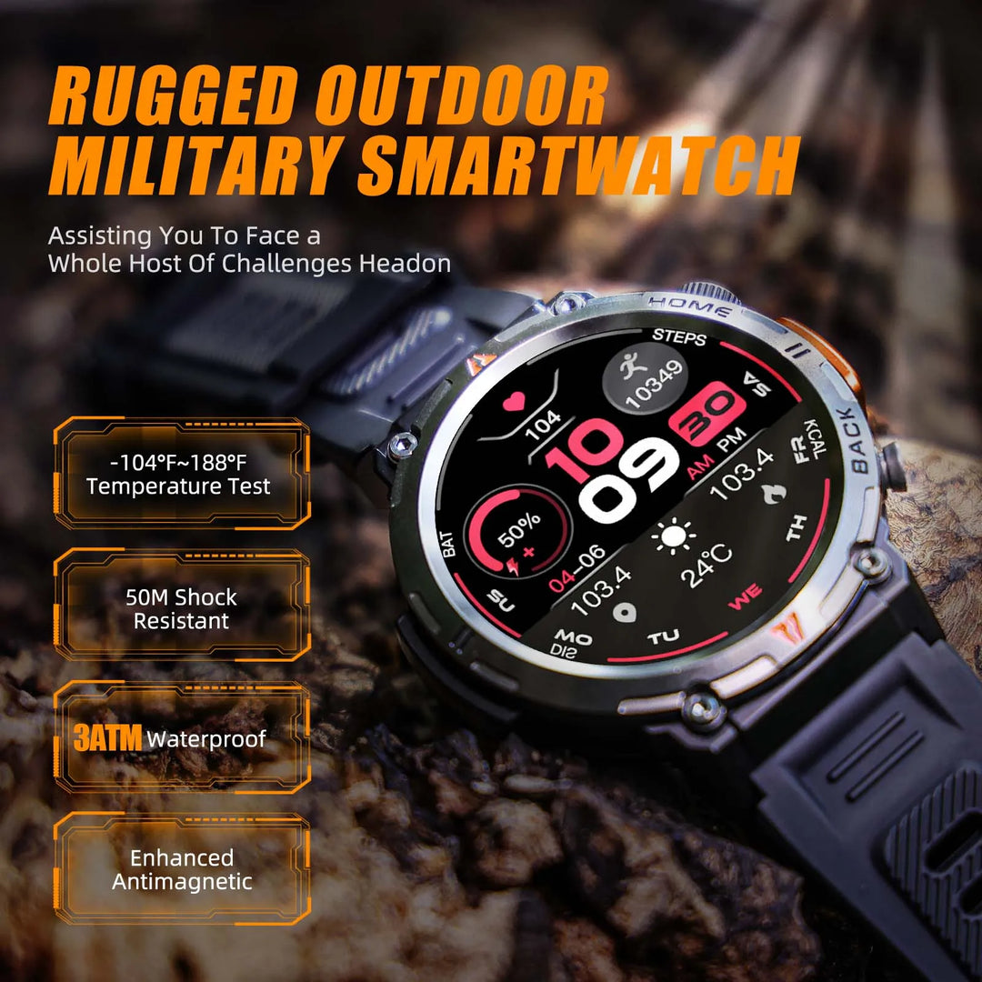 PulseSync | Smart Watch met 100+ Sportmodi en Gezondheidsmonitor-Horloges-Calora-Zwart-Calora
