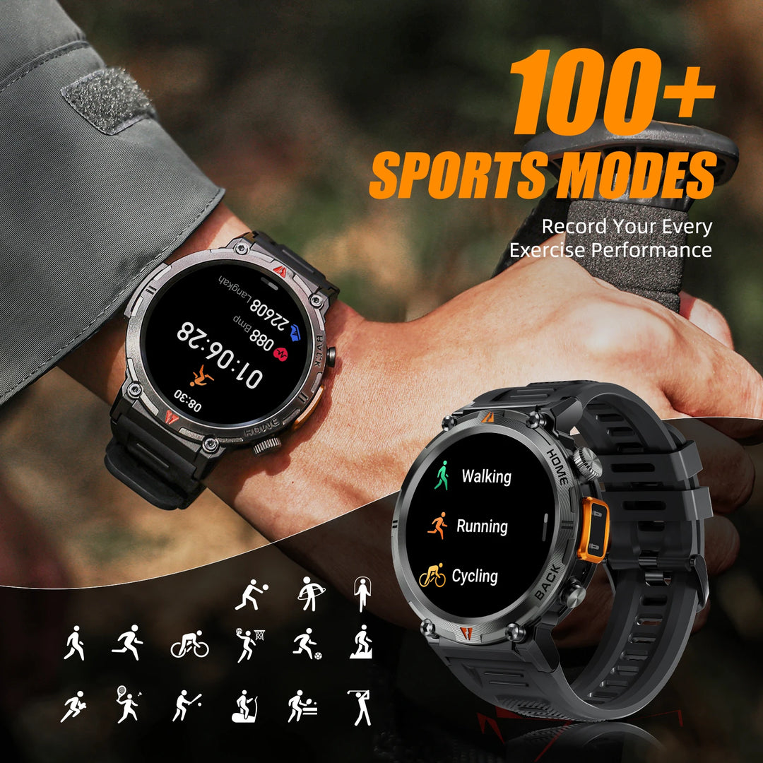 PulseSync | Smart Watch met 100+ Sportmodi en Gezondheidsmonitor-Horloges-Calora-Zwart-Calora