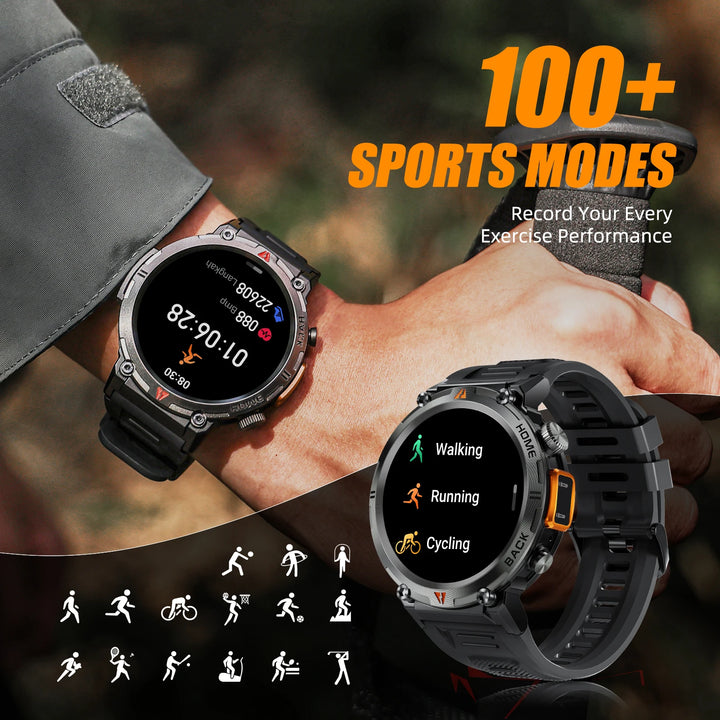 PulseSync | Smart Watch met 100+ Sportmodi en Gezondheidsmonitor-Horloges-Calora-Zwart-Calora