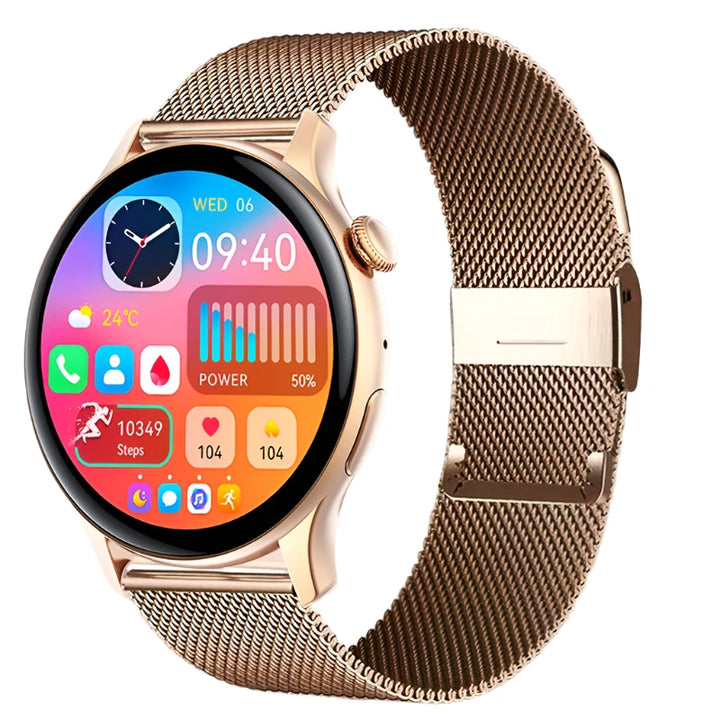 Quanta | Luxe GPS Smartwatch voor Vrouwen - HD scherm-Elektronica/Gadgets-Calora-Goud-S-Calora