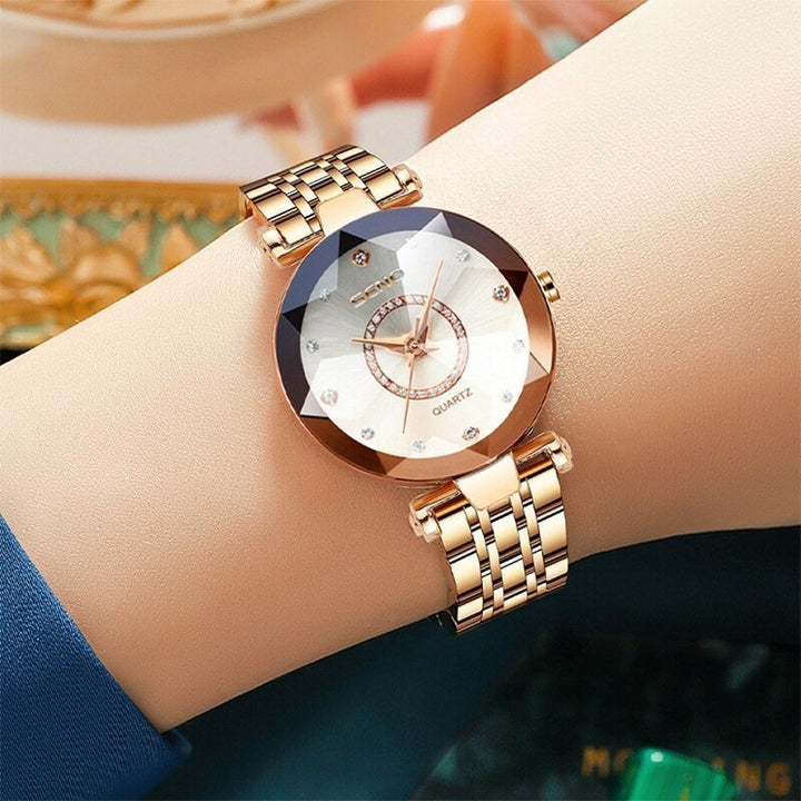 Quarta Seno | Diamant Kristal Horloge-Horloges-Calora-Blauw-Calora