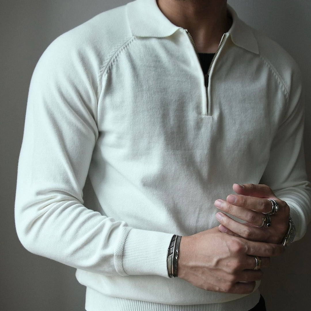 CALORA_ Quarter Zip Polo - Poloshirt met Kwartrits en Raglan Mouwen