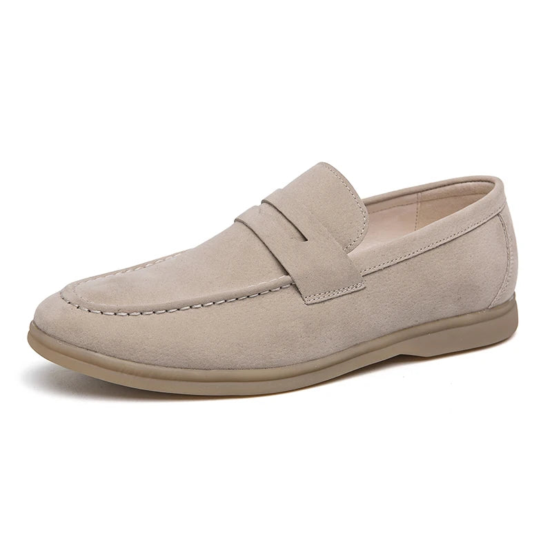 Raffaele | Luxueuze Suède Loafers - heren instappers-Loafers-Calora-Beige-38-Calora