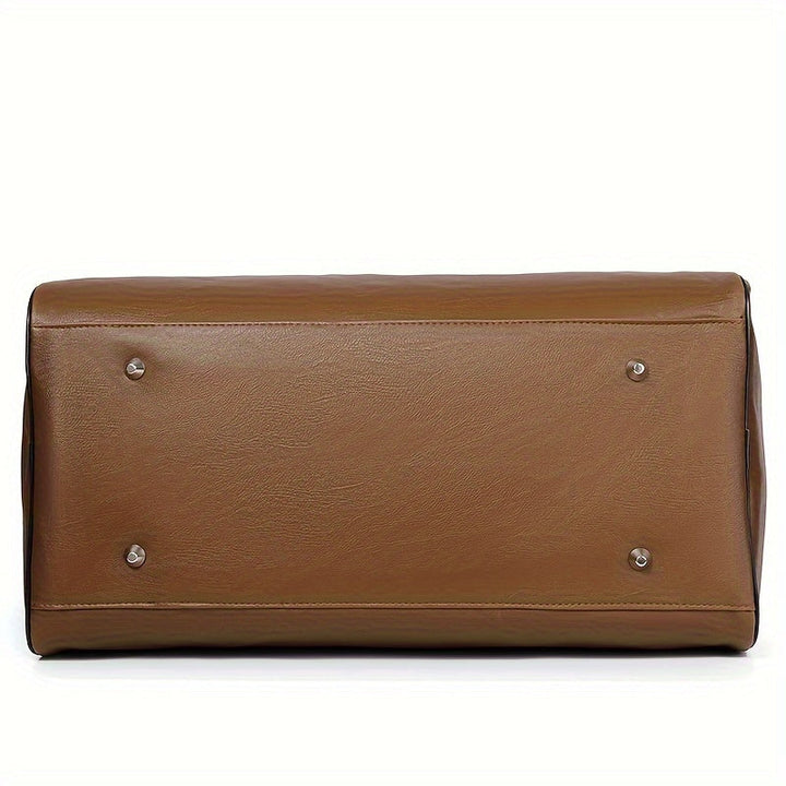 Ravelli | Heren PU Leren Reistas Duffelbag-Schoudertassen-Calora-Zwart-Calora