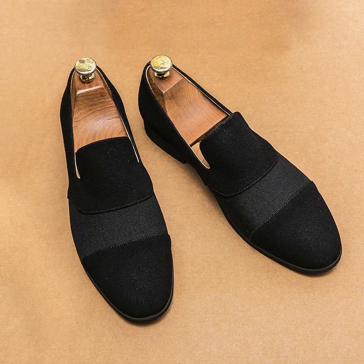 Renato | Heren Luxe Leren Frosted Loafers-Loafers-Calora-Zwart-39-Calora
