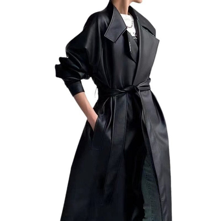 CALORA_ Retro Dames Leren Jas voor Lente en Herfst