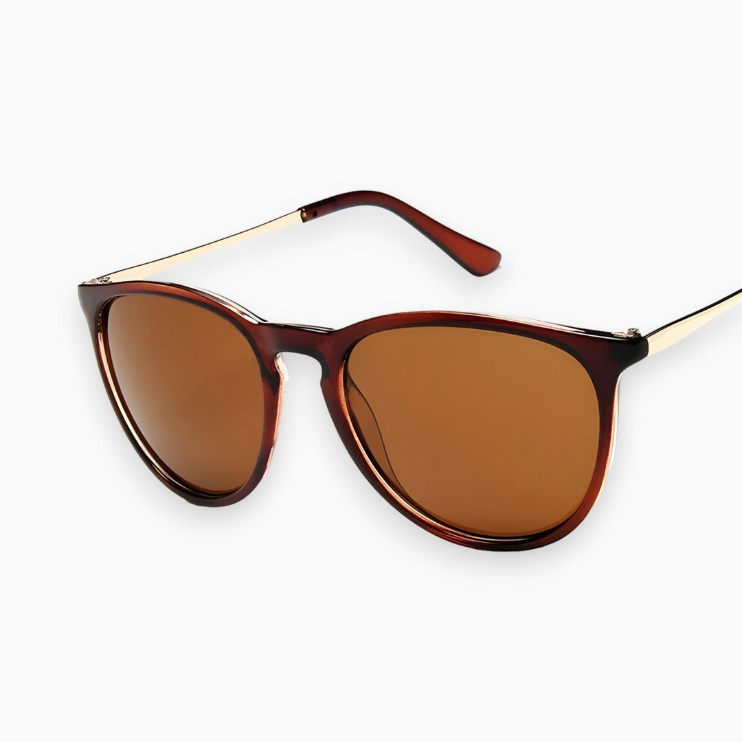 Retro Lila Cat Eye Zonnebril voor Vrouwen met UV-bescherming-Elektronica/Gadgets-Calora-Bruin-Calora
