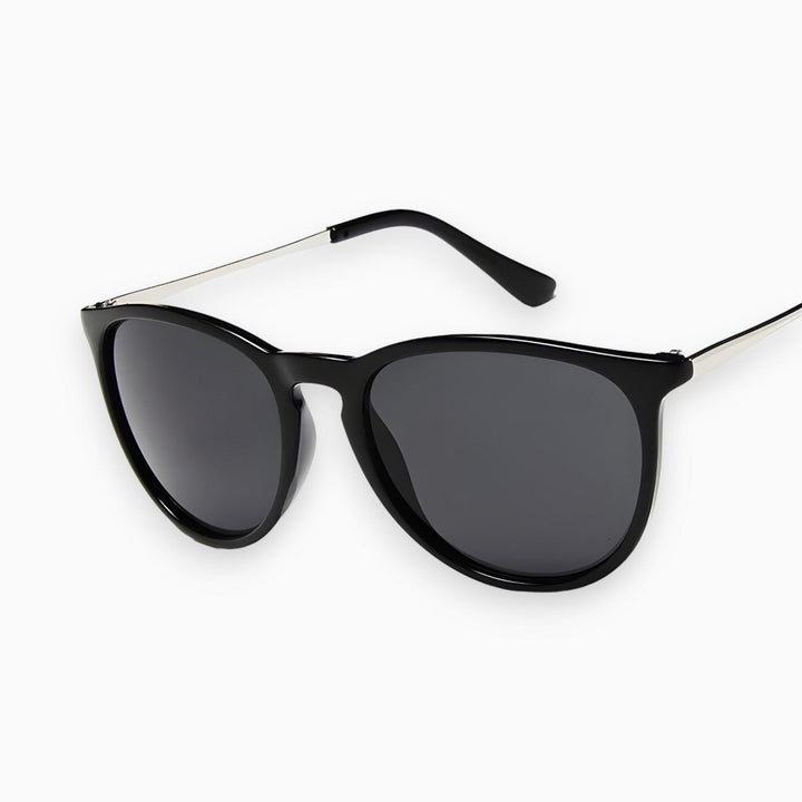 Retro Lila Cat Eye Zonnebril voor Vrouwen met UV-bescherming-Elektronica/Gadgets-Calora-Helder Zwart-Calora