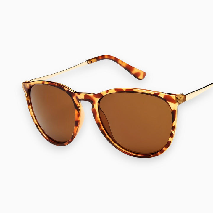 Retro Lila Cat Eye Zonnebril voor Vrouwen met UV-bescherming-Elektronica/Gadgets-Calora-Luipaard-Calora