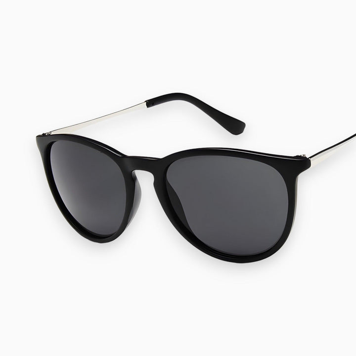 Retro Lila Cat Eye Zonnebril voor Vrouwen met UV-bescherming-Elektronica/Gadgets-Calora-Zand Zwart-Calora