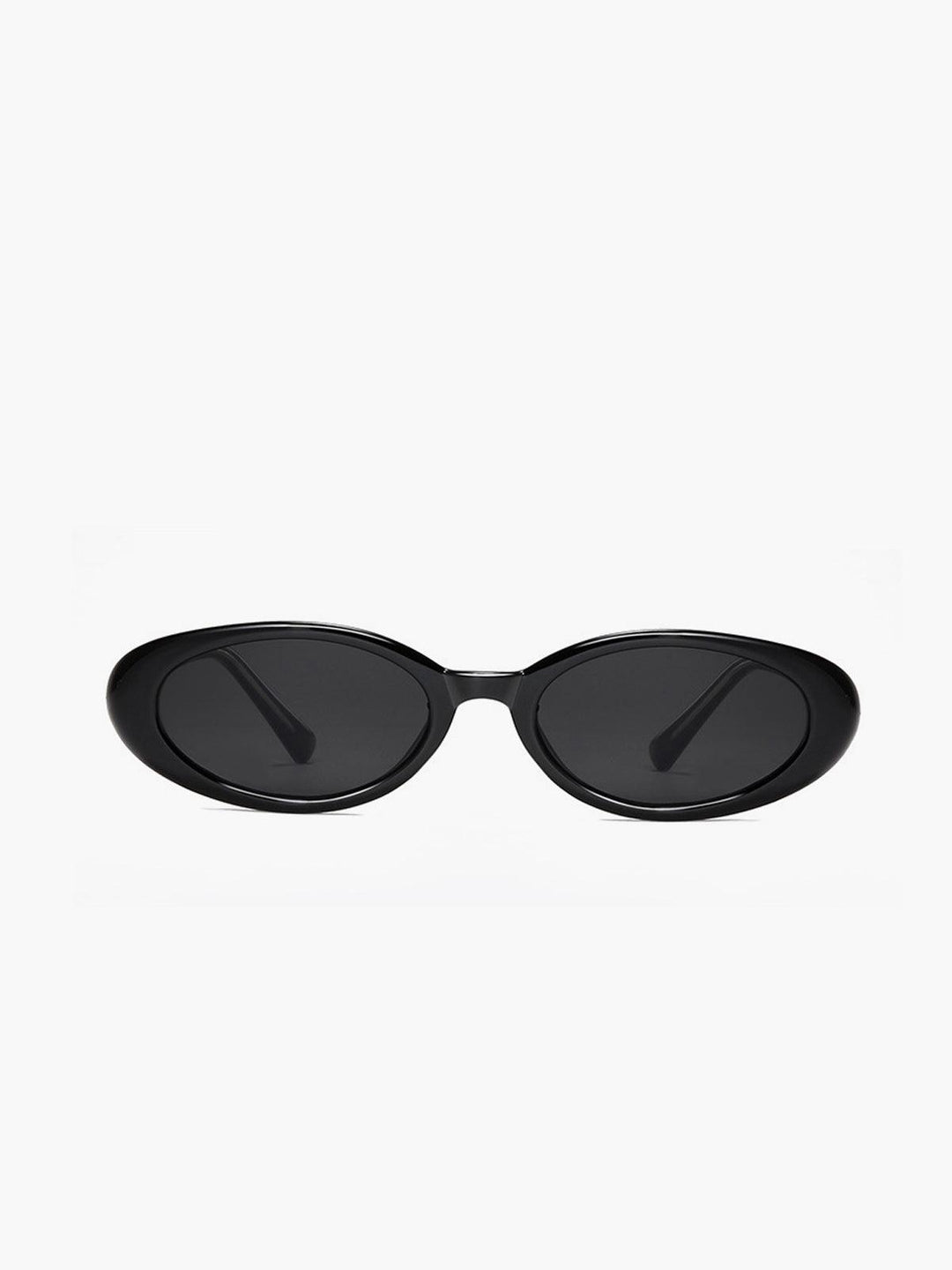 Retro Ovale Ronde Zonnebril voor Tijdloze Stijl en Comfort-Elektronica/Gadgets-Calora-Zwart-One Size-Calora