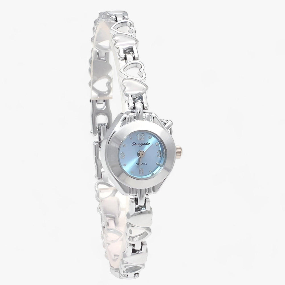 Retro Romeins nummer quartz Armbandhorloge-Horloges-Calora-Zilver Blauw-Calora