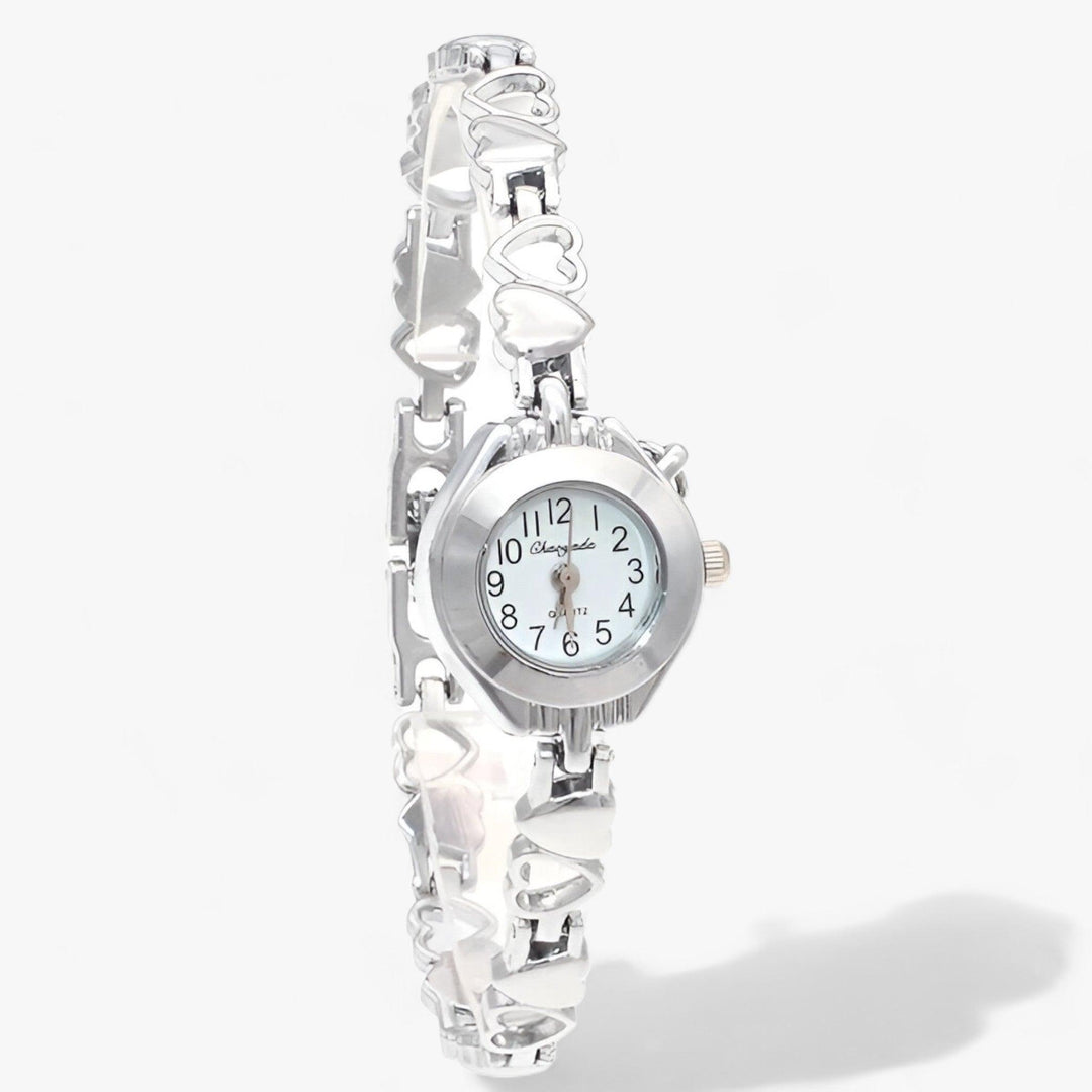 Retro Romeins nummer quartz Armbandhorloge-Horloges-Calora-Zilver Wit-Calora