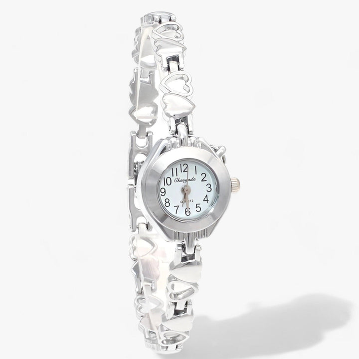 Retro Romeins nummer quartz Armbandhorloge-Horloges-Calora-Zilver Wit-Calora