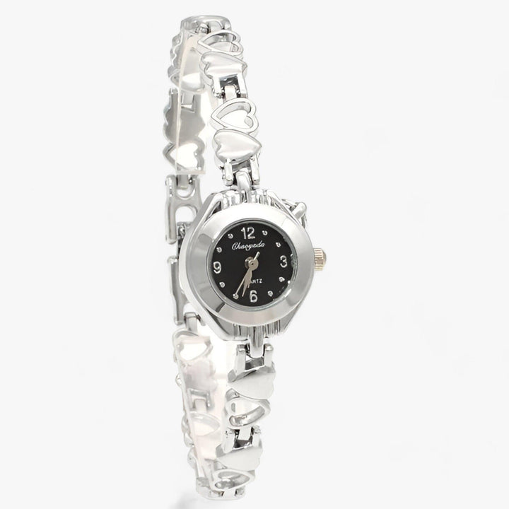Retro Romeins nummer quartz Armbandhorloge-Horloges-Calora-Zilver Zwart-Calora
