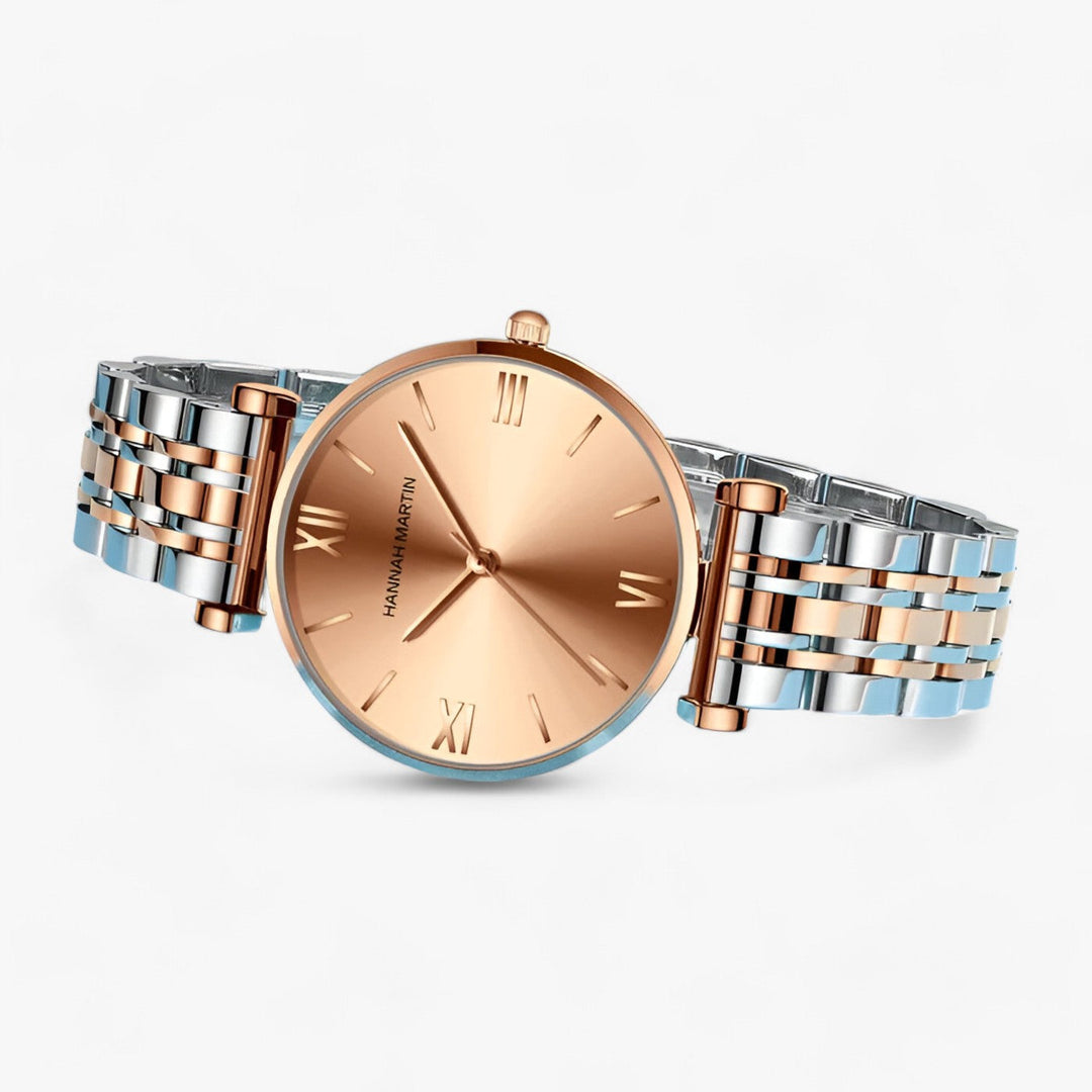 Roestvrijstalen Dameshorloge met Elegant Ontwerp-Horloges-Calora-Roségoud Zilver-Calora