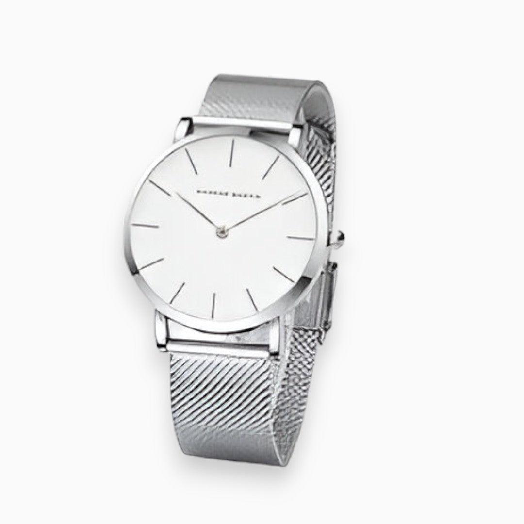 Ronde Chique Horloge stalen armband-Horloges-Calora-Zilver-Calora