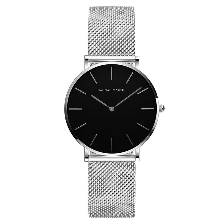Ronde Dames Luxe Quartz Horloge-Horloges-Calora-Zilver-Calora