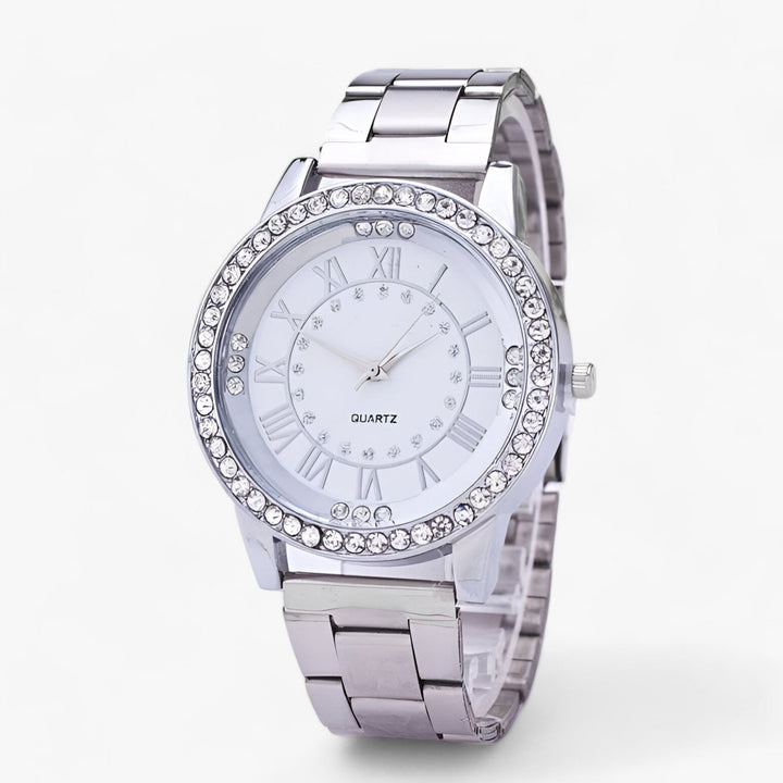 Ronde Diamanten Dameshorloge-Horloges-Calora-Zilver-Calora