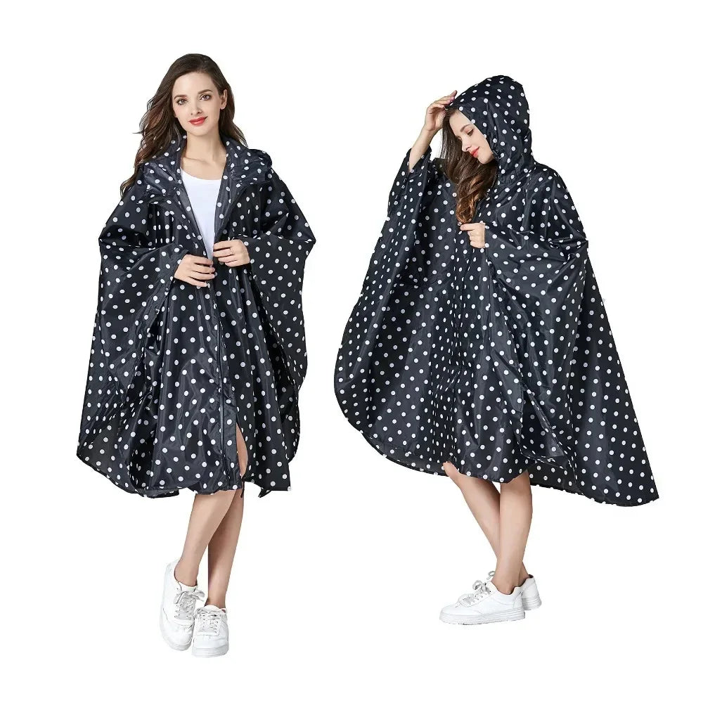 Roslyn | Dames waterdichte poncho-Zomer Jassen-Calora-Blauw-One size-Calora
