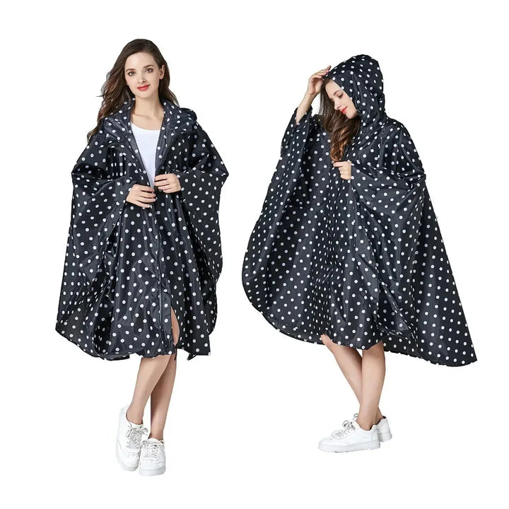 Roslyn | Dames waterdichte poncho-Zomer Jassen-Calora-Blauw-One size-Calora