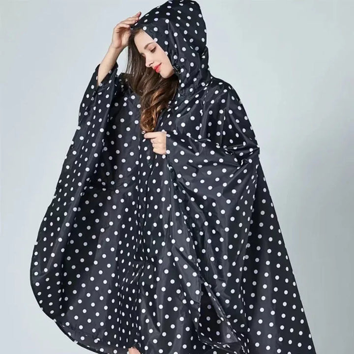 Roslyn | Dames waterdichte poncho-Zomer Jassen-Calora-Blauw-One size-Calora