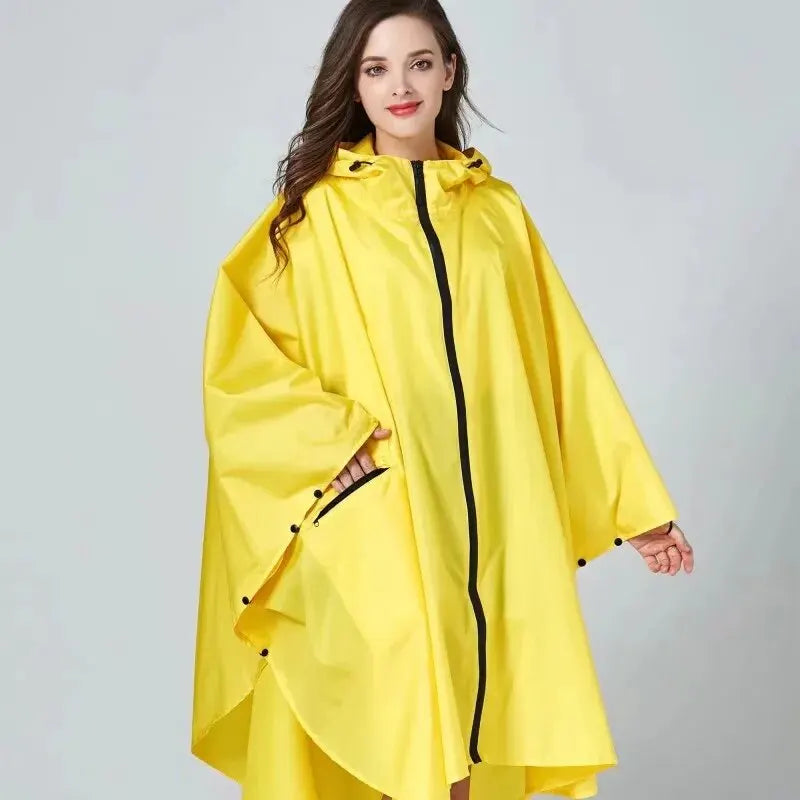Roslyn | Dames waterdichte poncho-Zomer Jassen-Calora-Geel-One size-Calora