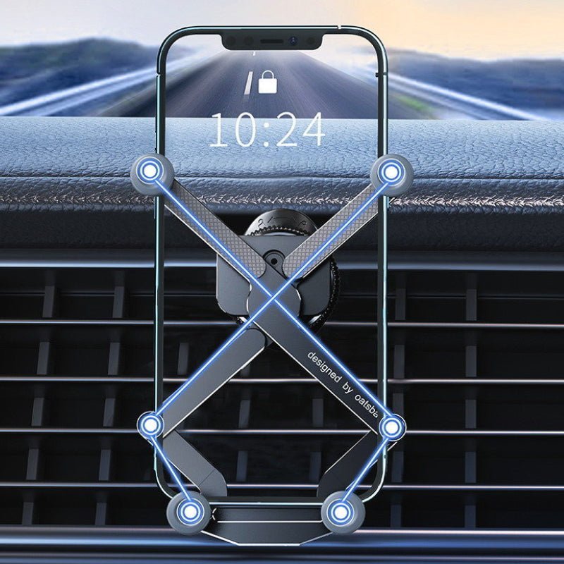 Roterende Auto Telefoonhouder-Elektronica/Gadgets-Calora-Ventilatie-Zilver-Calora