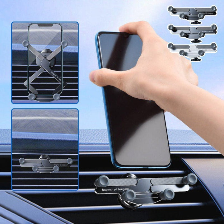 Roterende Auto Telefoonhouder-Elektronica/Gadgets-Calora-Ventilatie-Zilver-Calora