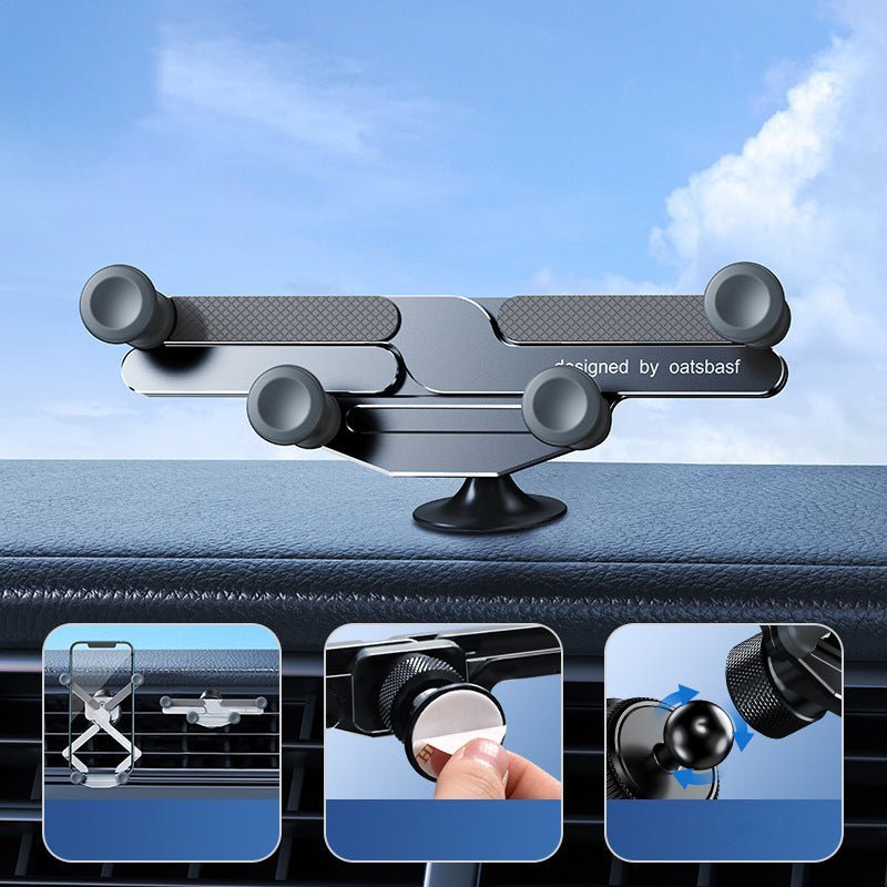Roterende Auto Telefoonhouder-Elektronica/Gadgets-Calora-Ventilatie-Zilver-Calora