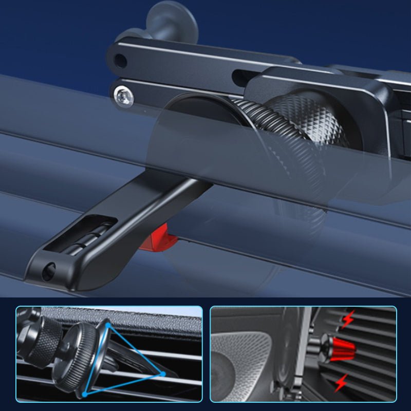Roterende Auto Telefoonhouder-Elektronica/Gadgets-Calora-Ventilatie-Zilver-Calora