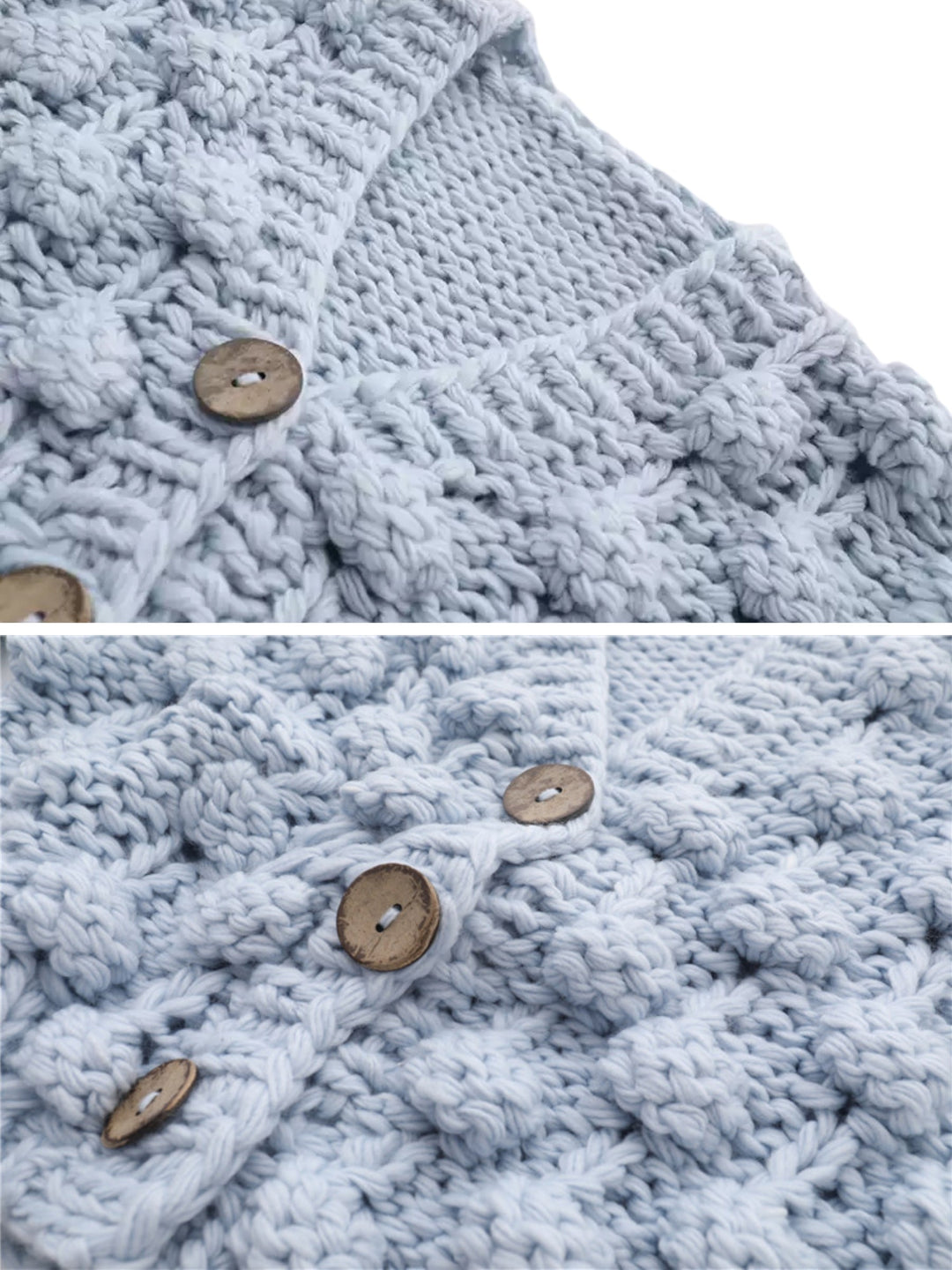 CALORA_ Roze Popcorn Gebreide Cardigan voor Dames - Handgemaakt en Comfortabel