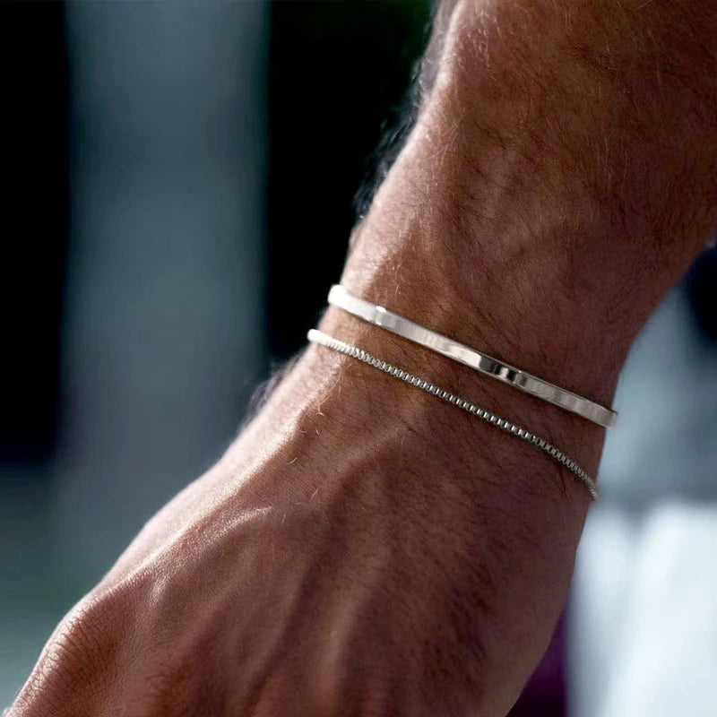 RVS Zilver Gouden Vergulde Armband Set-Armbanden-Calora-Gouden armband-Calora