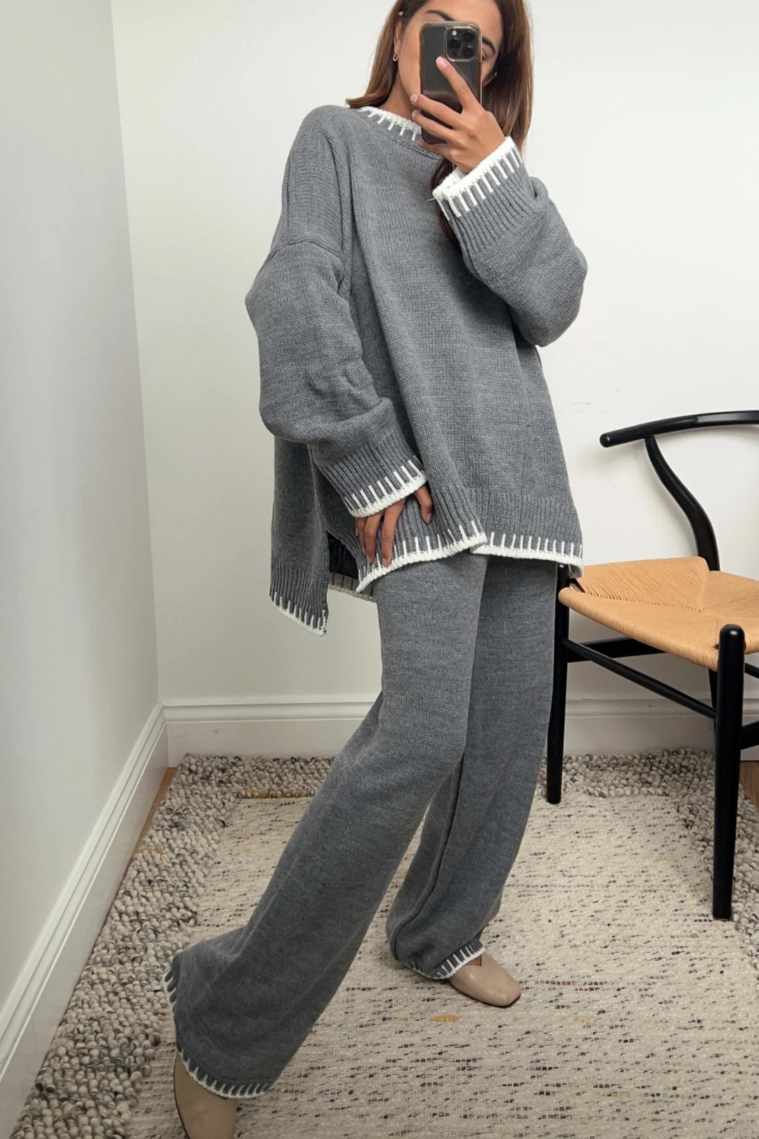 Sabine | Comfortabel Dames Joggingspak-Sets & Pakken-Calora-Grijs-S-Calora