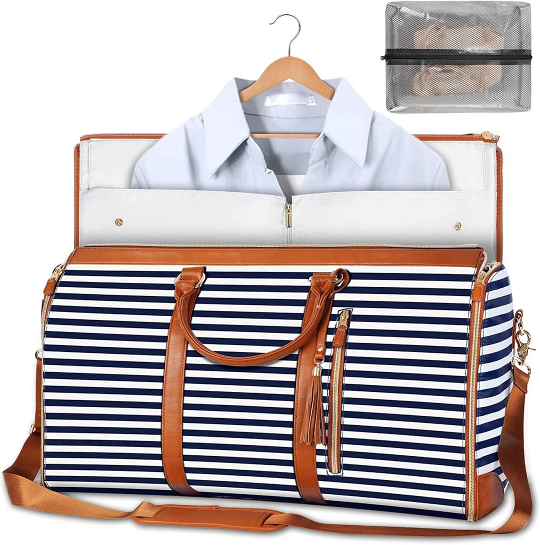 Saccum | Opvouwbare Opbergtas - Reistas-Home Decor-Calora-Blauw gestreept-Calora