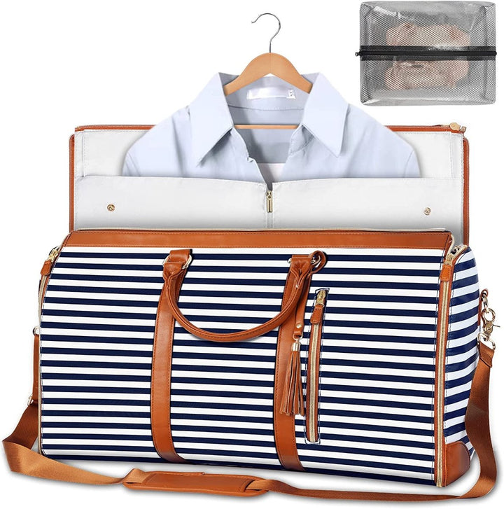 Saccum | Opvouwbare Opbergtas - Reistas-Home Decor-Calora-Blauw gestreept-Calora