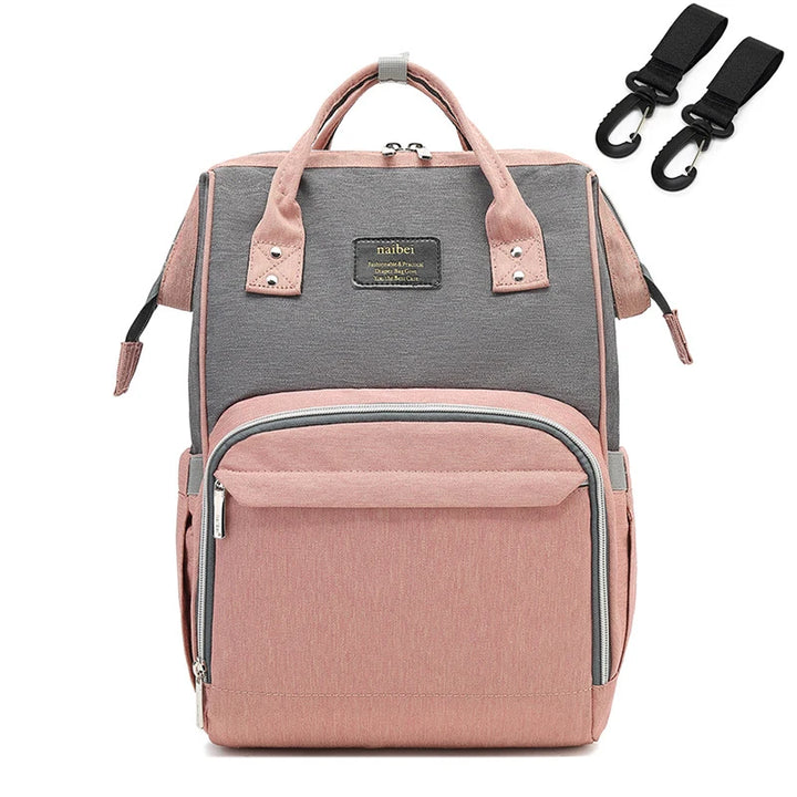 SafeTrips | Multifunctionele & Waterdichte Luier baby Reistas-Schoudertassen-Calora-Roze-Calora