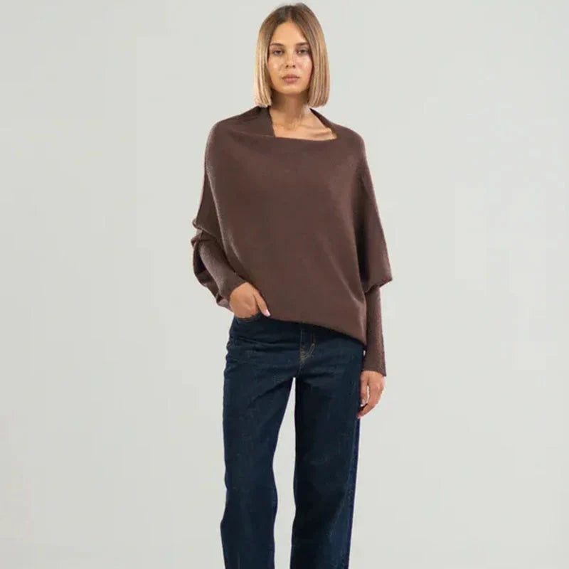 CALORA_ Saint Luré | Luxe trui Sweater met open hals