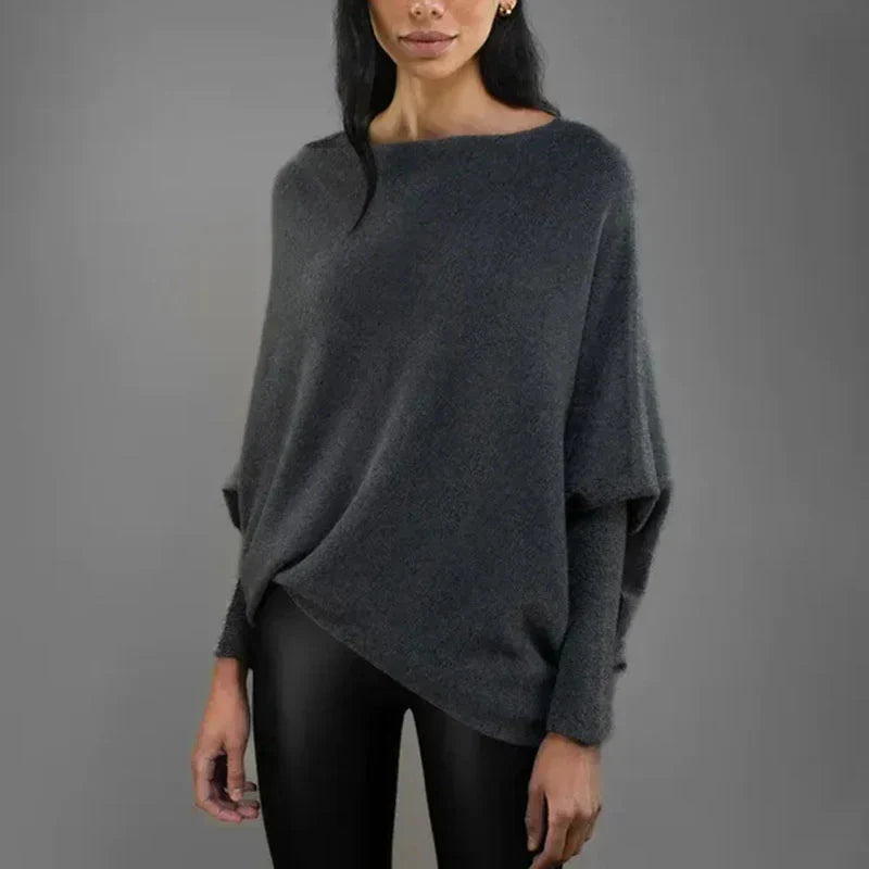 CALORA_ Saint Luré | Luxe trui Sweater met open hals