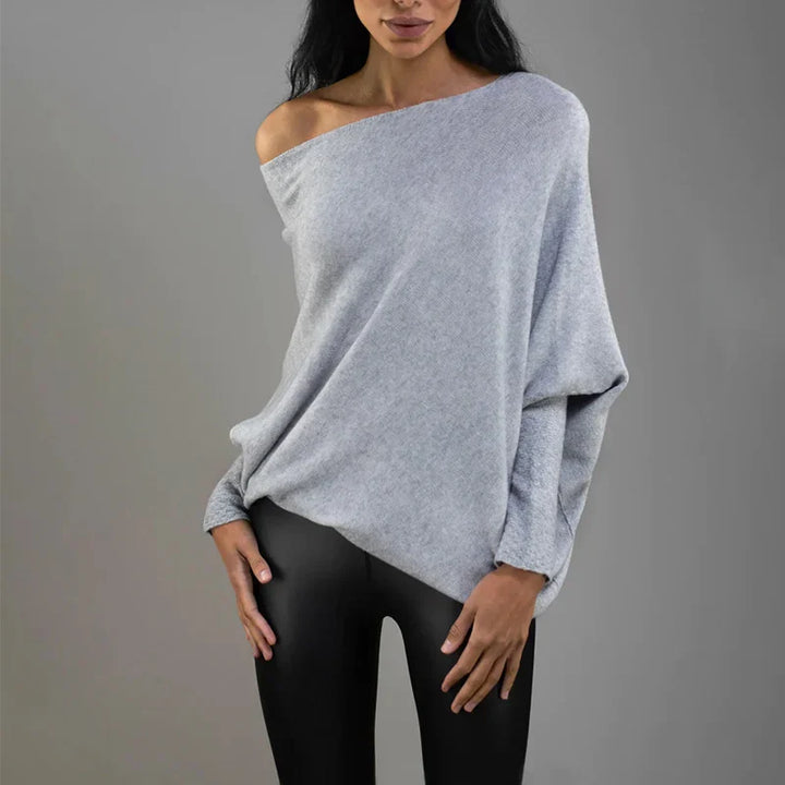 CALORA_ Saint Luré | Luxe trui Sweater met open hals