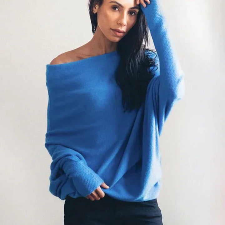 CALORA_ Saint Luré | Luxe trui Sweater met open hals