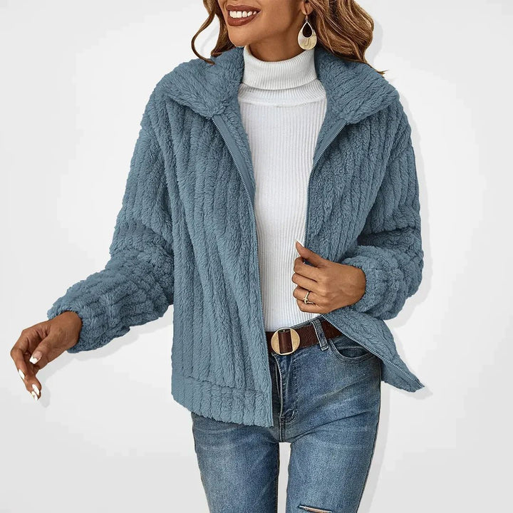 Salvia | Casual Cardigan Vest-Blazers & Vesten-Calora-Blauw-S-Calora