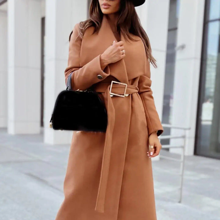 Samina | Dikke strakke chique dames winterjas-Zomer Jassen-Calora-Zwart-S-Calora