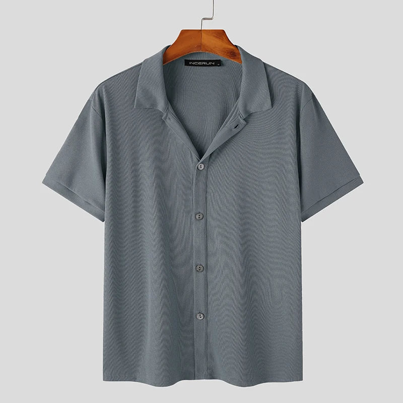 Sartoriale | Luxe Casual Overhemd - Korte Mouwen-Overhemden-Calora-Blauw-S-Calora