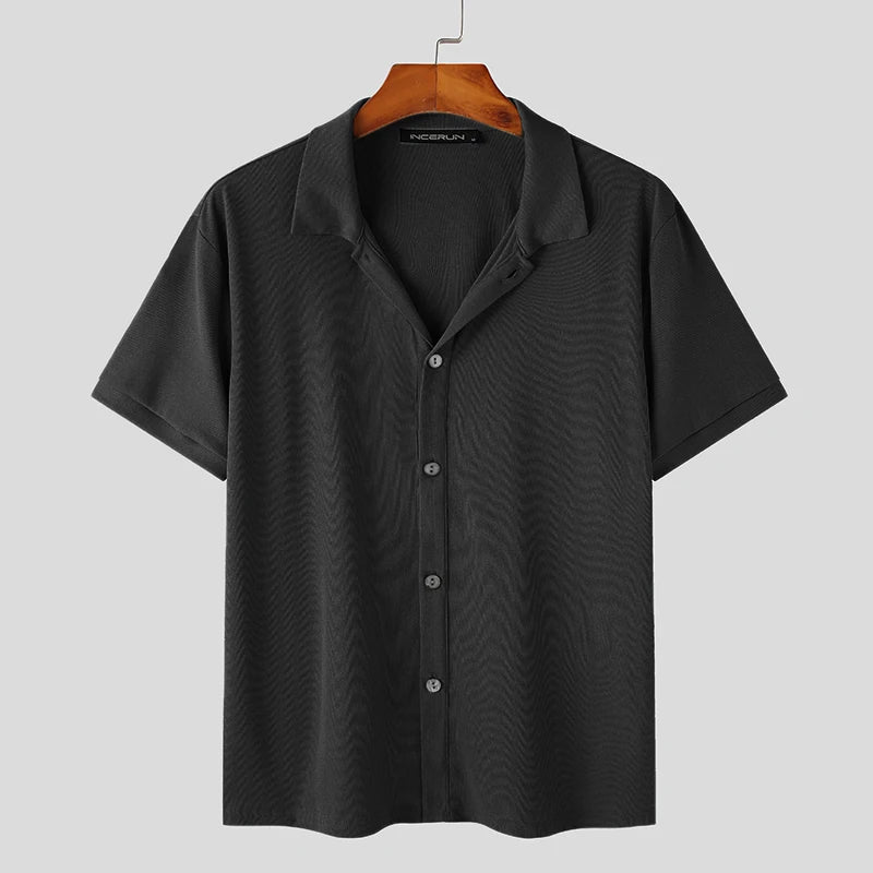 Sartoriale | Luxe Casual Overhemd - Korte Mouwen-Overhemden-Calora-Zwart-S-Calora